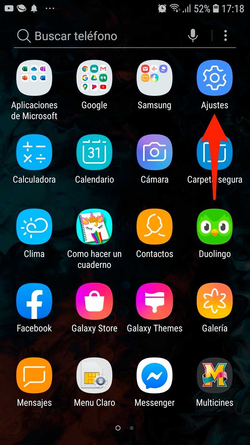 Android Mail configurar cuenta POP3 Ajustes
