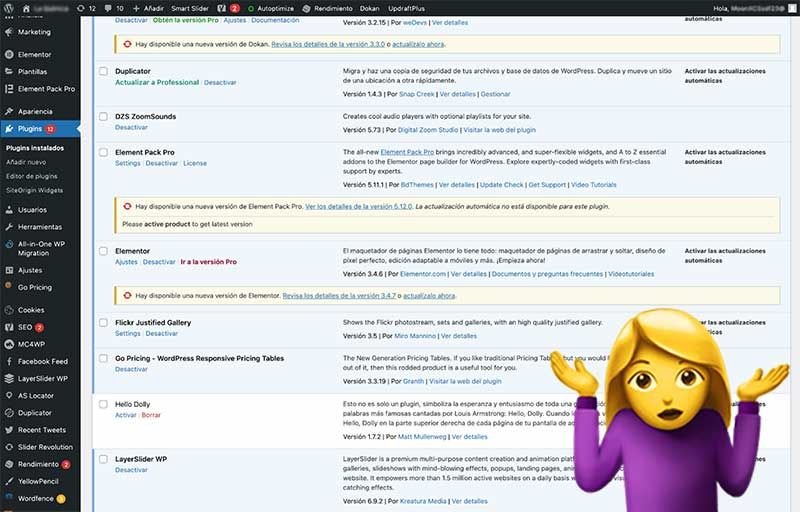 Plugins WordPress Desactualizados