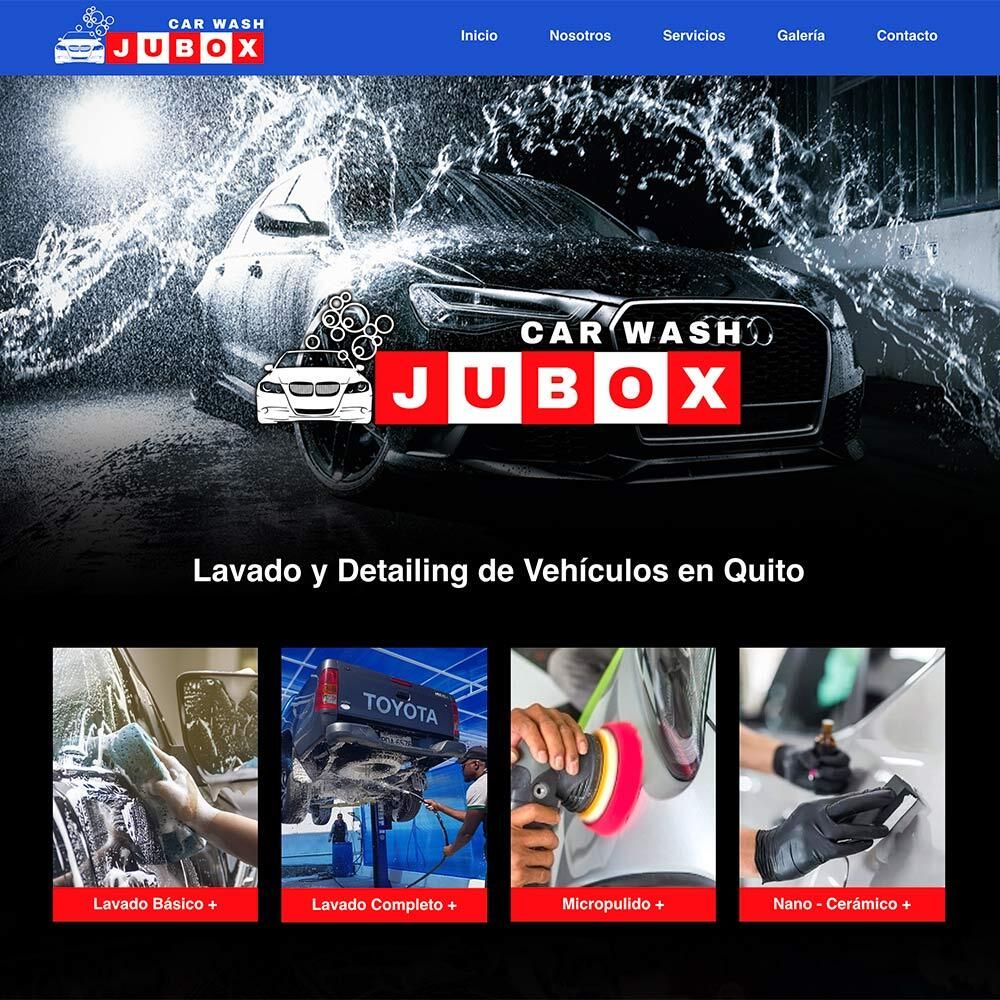 Diseño páginas web lavadora de autos
